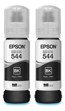 Kit 2 Garrafas de Tinta Epson T544 Para Ecotank cor Preto