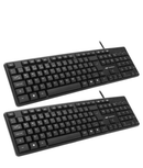 Kit 2 Teclados Abnt2 Multmídia Preto KB-M10BK C3tech Com Fio Usb Ergônomico