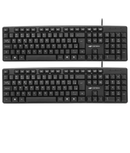 Kit 2 Teclados Abnt2 Multmídia Preto KB-M10BK C3tech Com Fio Usb Ergônomico