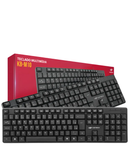 Kit 2 Teclados Abnt2 Multmídia Preto KB-M10BK C3tech Com Fio Usb Ergônomico