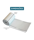 Caixa Com 30 Rolos De Bobinas Térmica 80x40 Branca