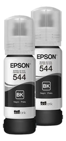 Kit 2 Garrafas de Tinta Epson T544 Para Ecotank cor Preto
