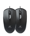 Kit 2 Mouse Usb Preto Com Fio Ms-31bk
