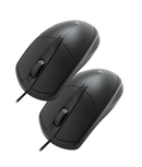 Kit 2 Mouse Usb Preto Com Fio Ms-31bk