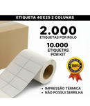 Etiqueta 40x25 2 Colunas Zebra Full Sku Preço