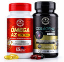KIT 1 Ômega 3 A-Z - 20 Vitaminas e Minerais + EPA DHA + 1 Colágeno Tipo 2 + CGM